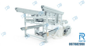 Băng tải xích chuyển pallet